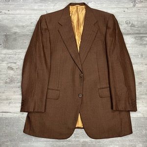 Stefano Ricci Copper Brown Herringbone Cashmere Sport Coat 44R